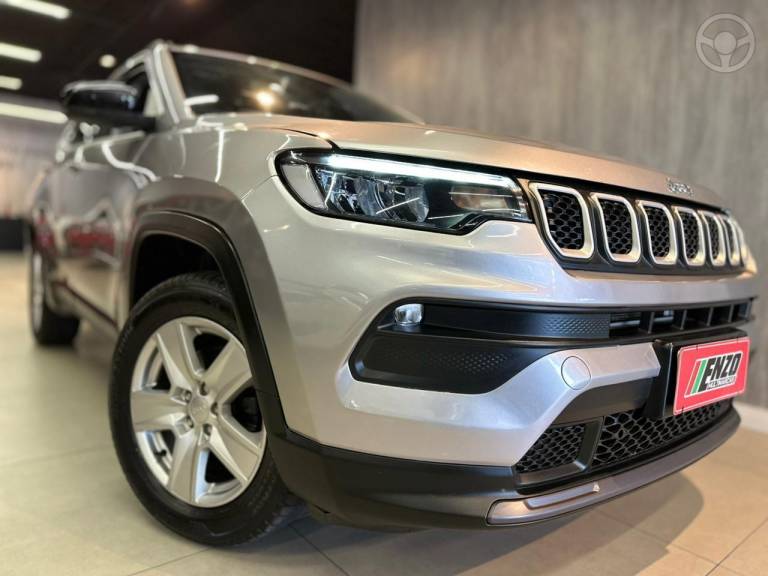 JEEP - COMPASS 1.3 SPORT T270 16V TURBO FLEX 4P AUTOMÁTICO - 2021/2022 - PRATA - R$ 112.900,00