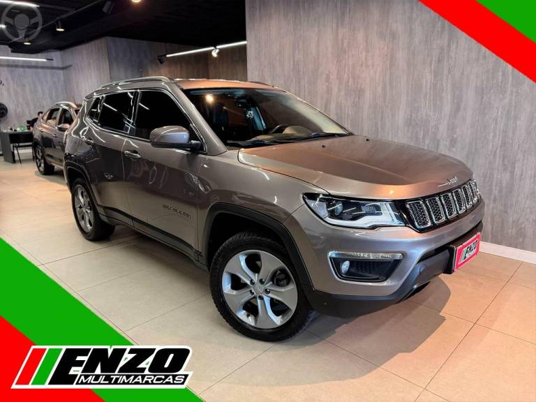 JEEP - COMPASS 2.0 LONGITUDE TD350 TURBO DIESEL 4X4 4P AUTOMÁTICO - 2017/2018 - CINZA - R$ 102.900,00